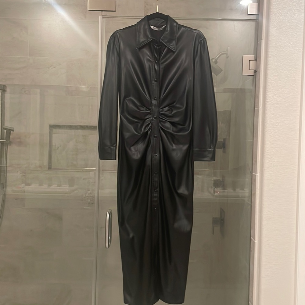 Zara Faux Leather dress